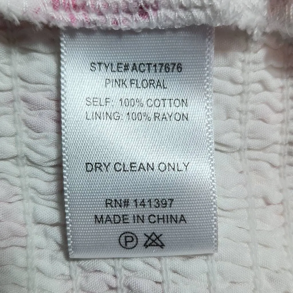 ASTR The Label Pink Floral Long Sleeve Crop Top Size Large Eyelet Lace Crop Top - Image 9