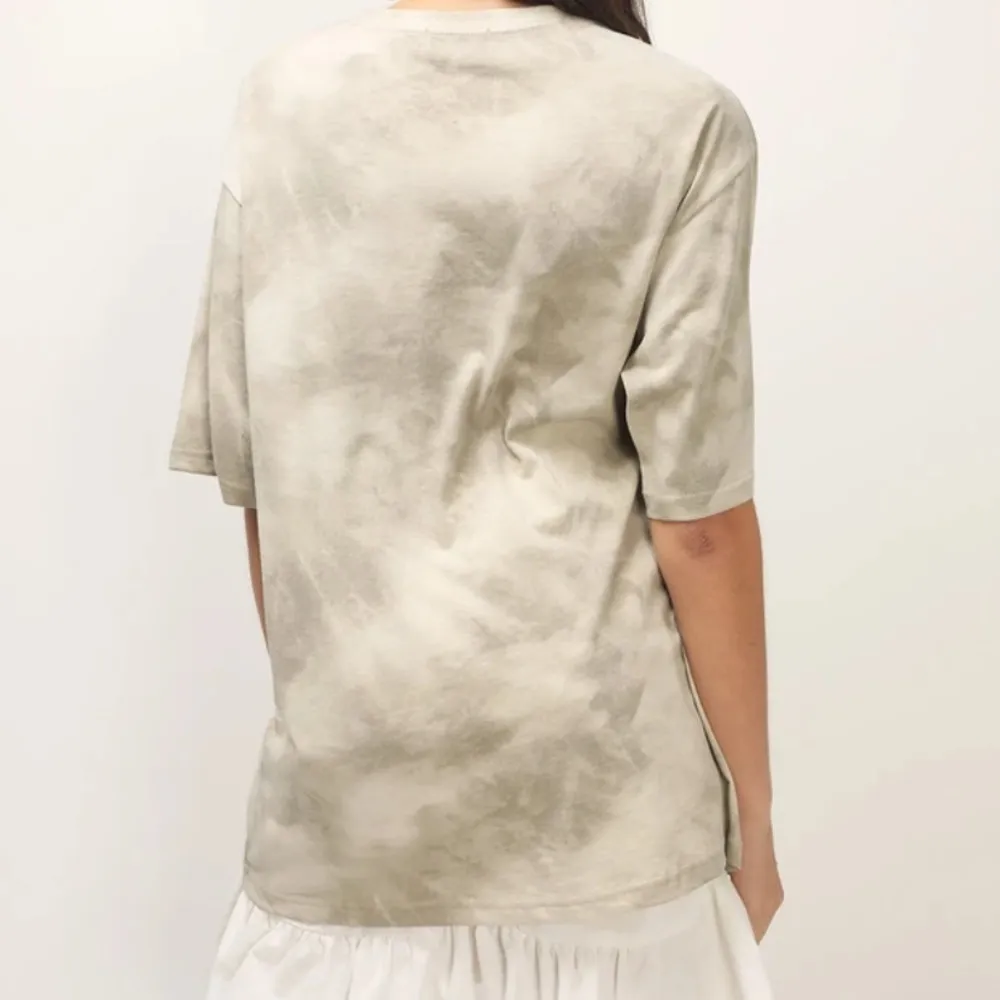 Maise Tie Dye Oversized Shirt Beige - Image 2