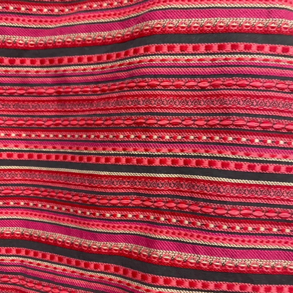 Hollister Womens Mini Skirt Size 3 Waist 28” Pink Stripes Boho Bohemian Striped - Image 2