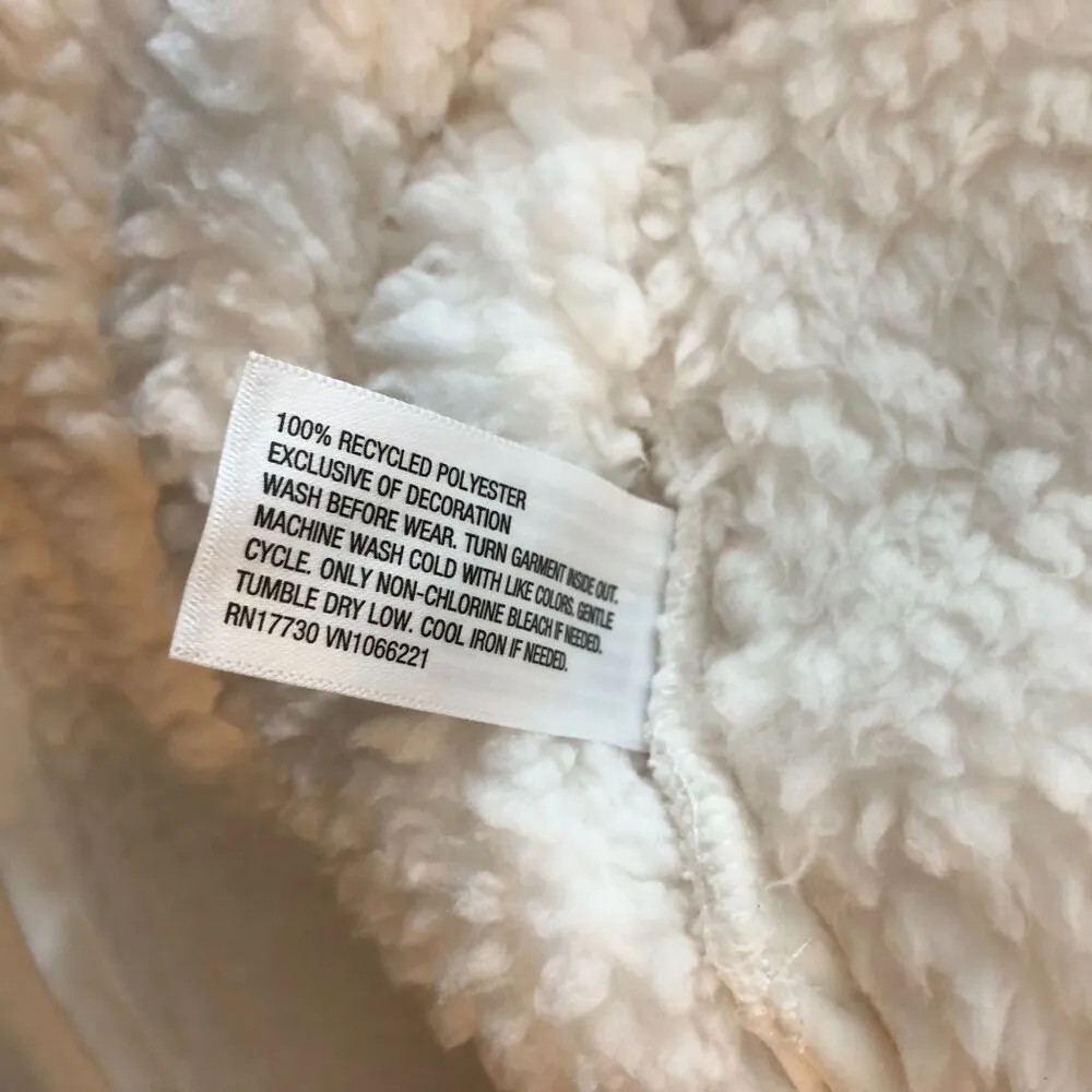 Wondershop Womens Fleece Sherpa Pullover Jacket 1/4 Zip White Size M Size M - Image 5