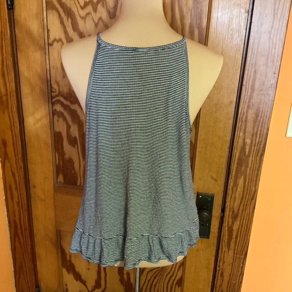 Mossimo striped ruffled tank top Size L - Image 9