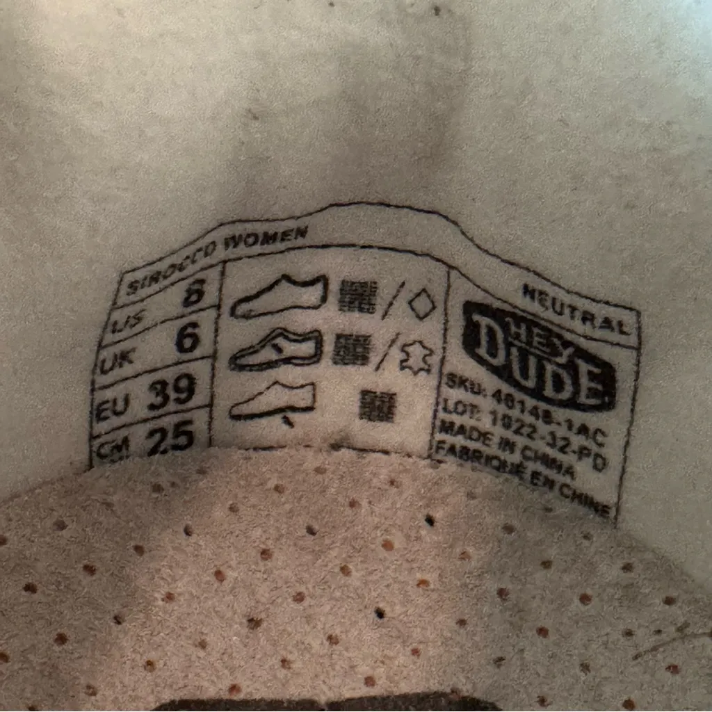 Hey Dude Women’s Sirocco Lightweight Slip On Sneakers Size 8 Neutral - Image 7