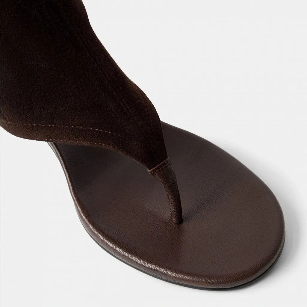 AKIRA AZALEA WANG CECILE SANDAL IN BROWN OLIVE - Image 5