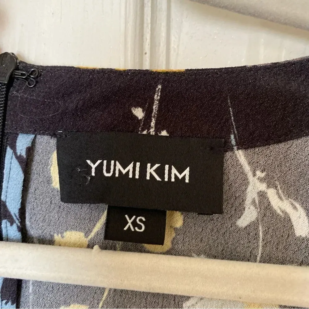 YUMI KIM Love Triangle Liz Romper Floral Faux Wrap V Neck Black Size Extra Small - Image 5