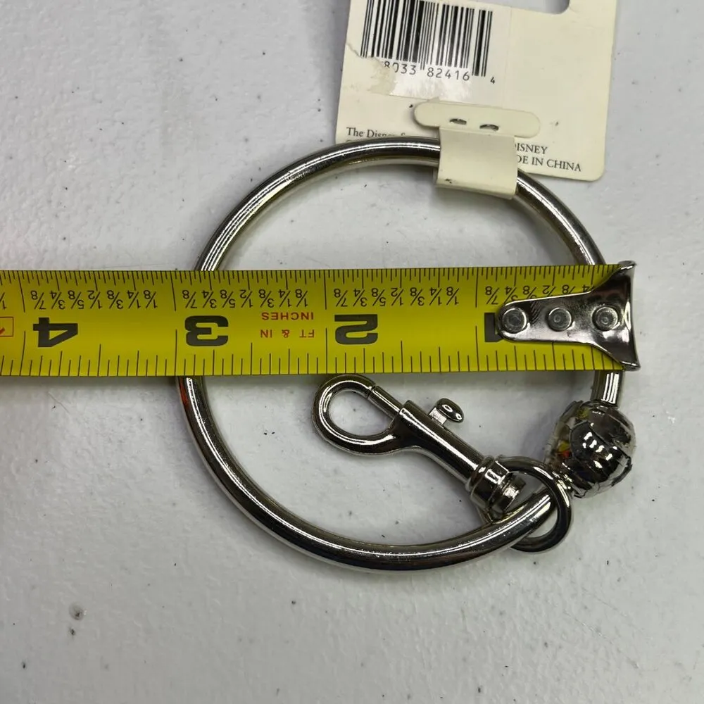The Disney Store Snap Clasp Trigger Belt Clip On 3" Silver Ring Keychain Holder - Image 5