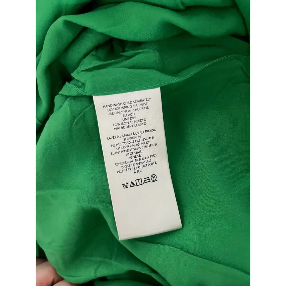 Anthropologie | Maeve Asymmetrical Sateen Skirt | Green | Sz 6 | NWT - Image 10