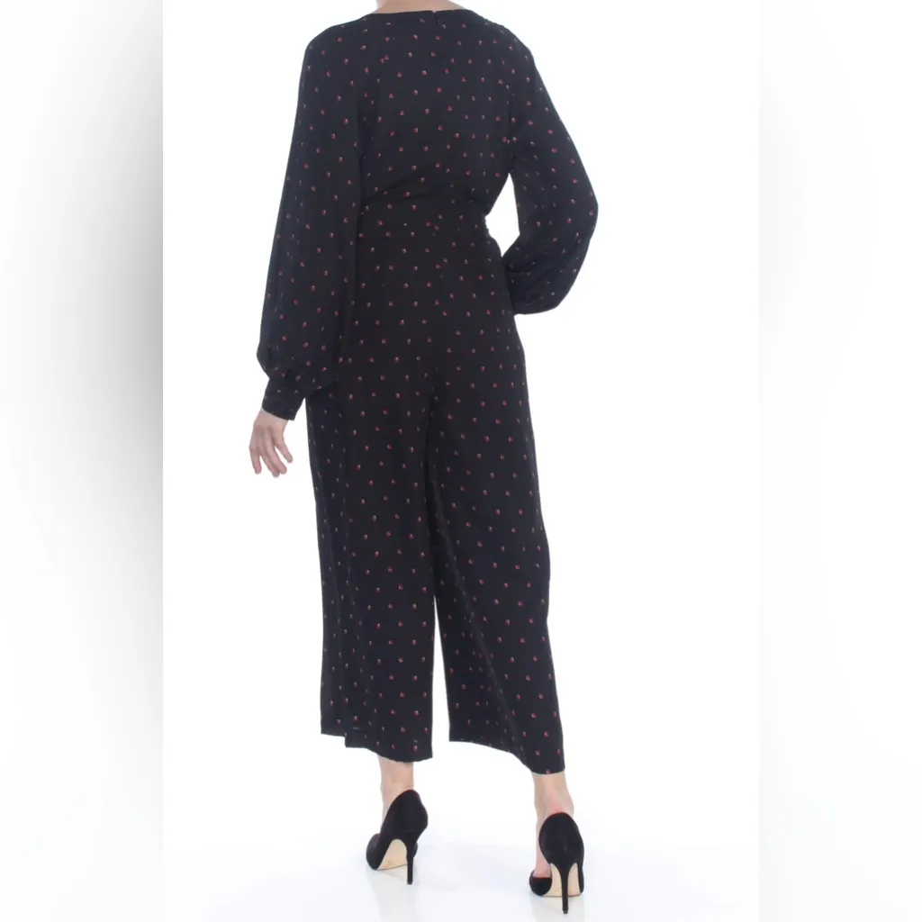 Maison jules Elegant Black Jumpsuit‎ with Red Accents - Image 3