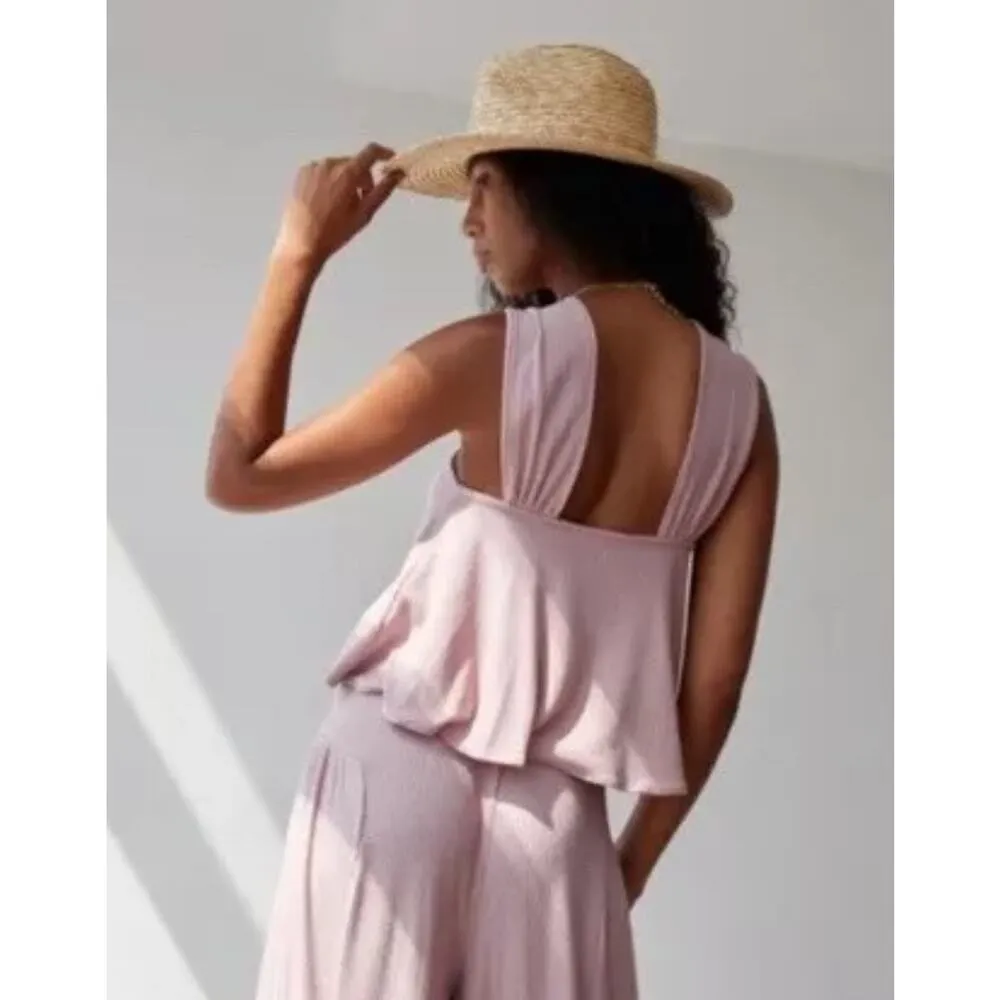 Free People Porter Flowy Ribbed Crop Tank Top Size XS Plum NWT - Image 11