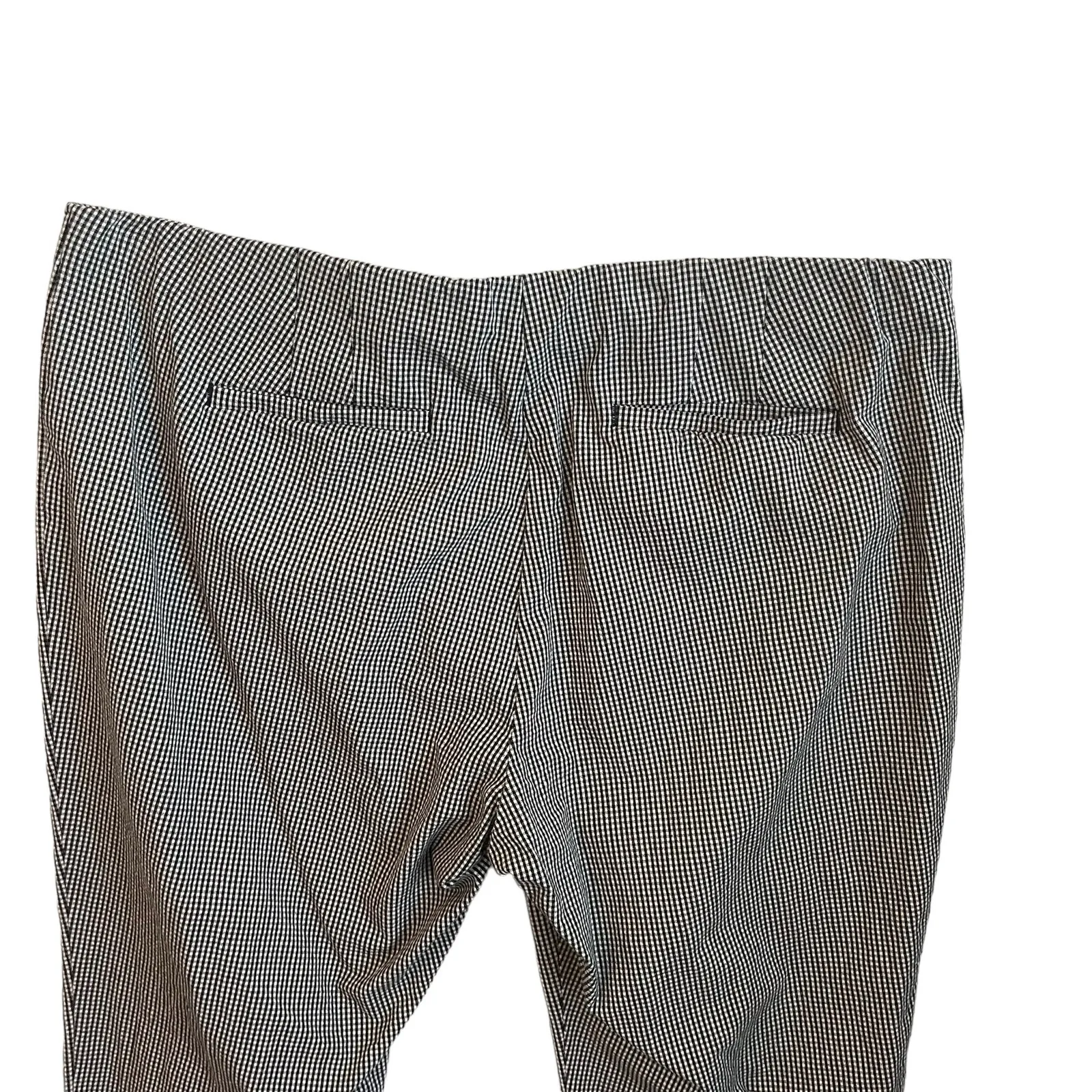 J Jill Women Ankle Pants 16 Petite‎ Stretch Black White Checked Preppy Coastal - Image 6