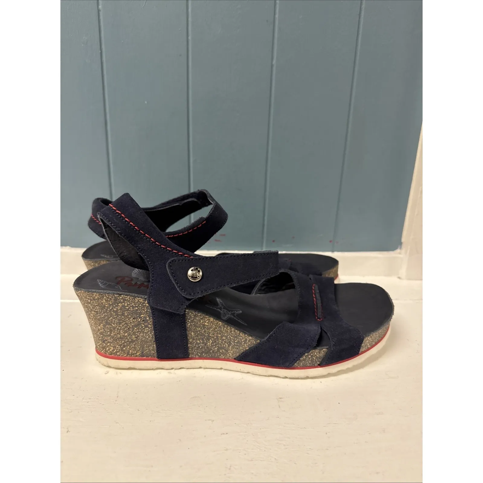 Panama Jack Julia Basics B10 sandals nobuck marino navy 41 Women's Size 10 - Image 6