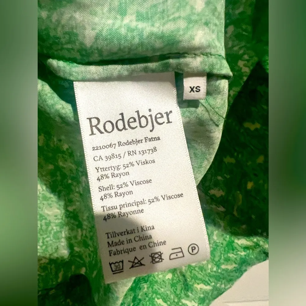 NWOT Rodebjer Hayly Maxi Skirt XS (fits up to Med IMO) green and white - Image 5