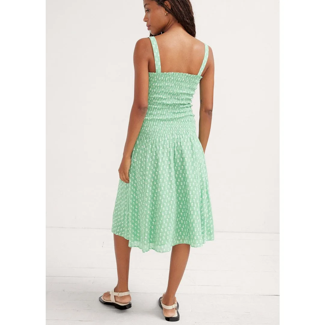 Hatch The Evie Dress Maternity Stretch‎ Green Ditsy Batik Summer Floral Size M - Image 4