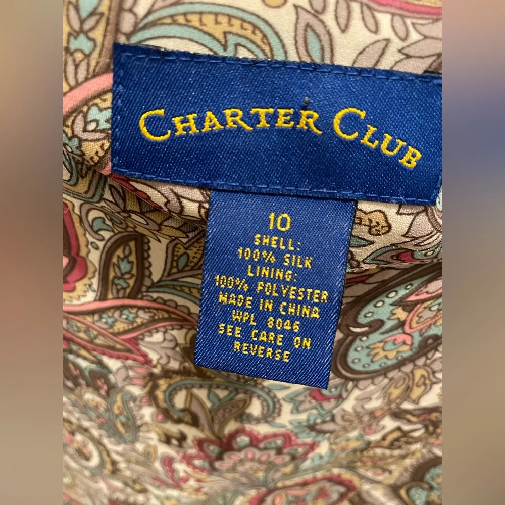 VTG  90s Paisley Patterned Silk Mid-Length Midi Skirt - Size 10 - Image 8