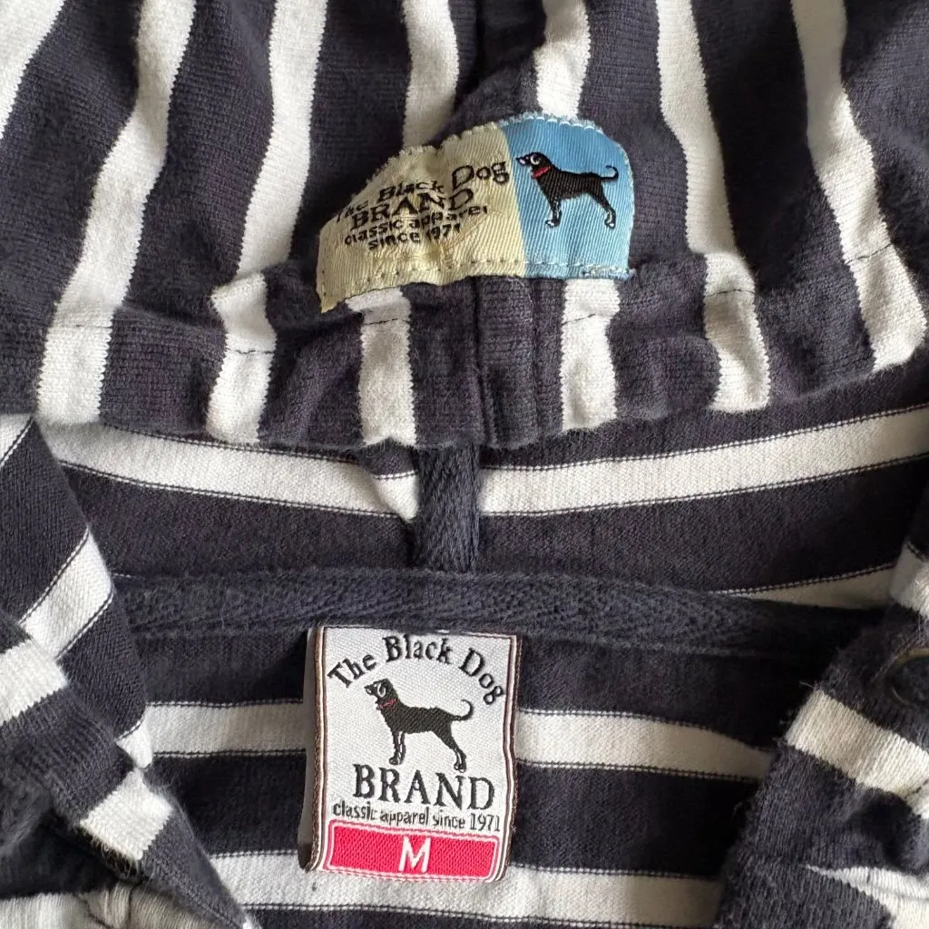 The Black Dog Martha's Vineyard Striped Hoodie Long Sleeve Coastal Cape Cod Styl - Image 6
