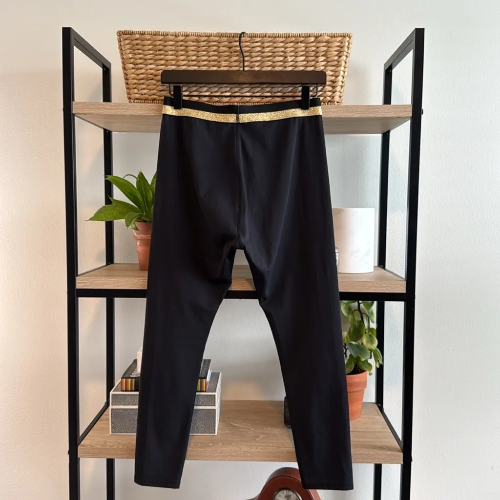 Kate Spade Mid-Rise Bi-Stripe Waistband Cropped Legging, M - Image 7