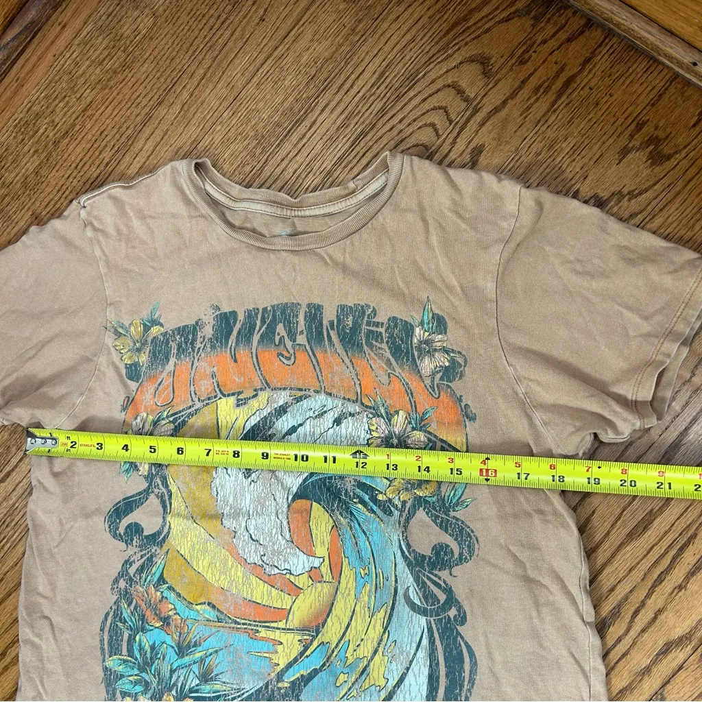 O’NEILL Floral Surfer Graphic Crew Neck Tee Shirt Size XS - Image 7