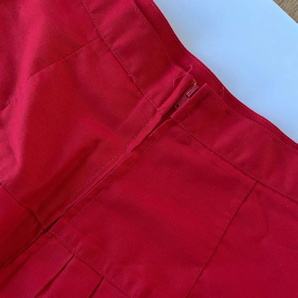 Vintage Red Pleated School Girl Skirt - Image 6