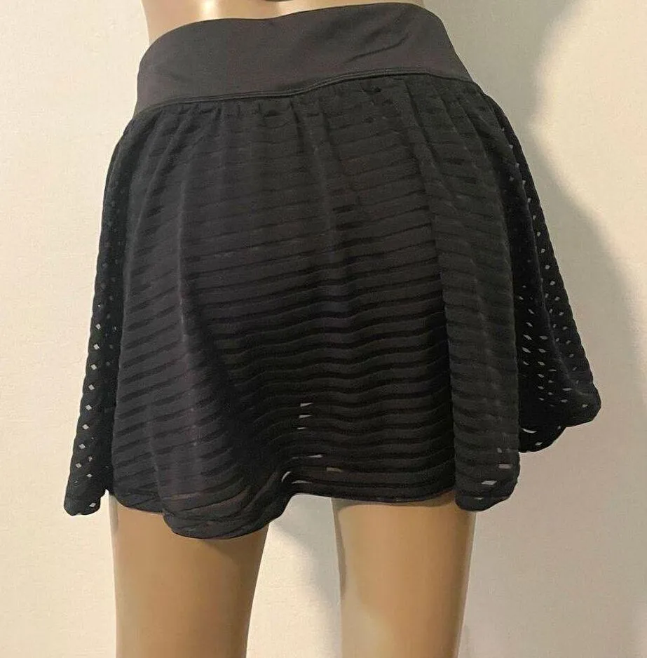 Lucy medium mesh sheer boy short lined active tennis skirt SK 9053 Black - Image 12