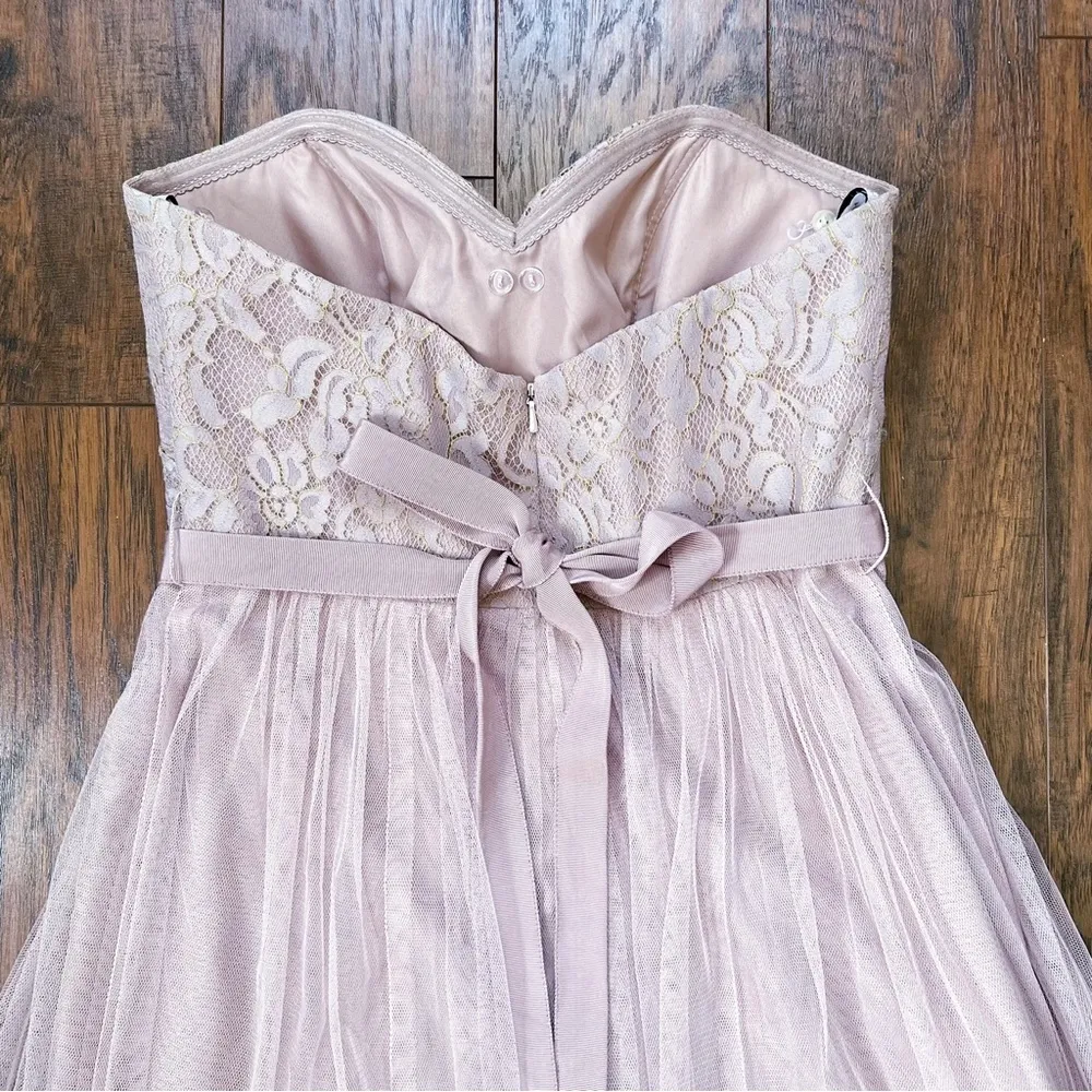 BHLDN • Jenny Yoo Juliette Dress Rose Quartz strapless lace tulle convertible - Image 14