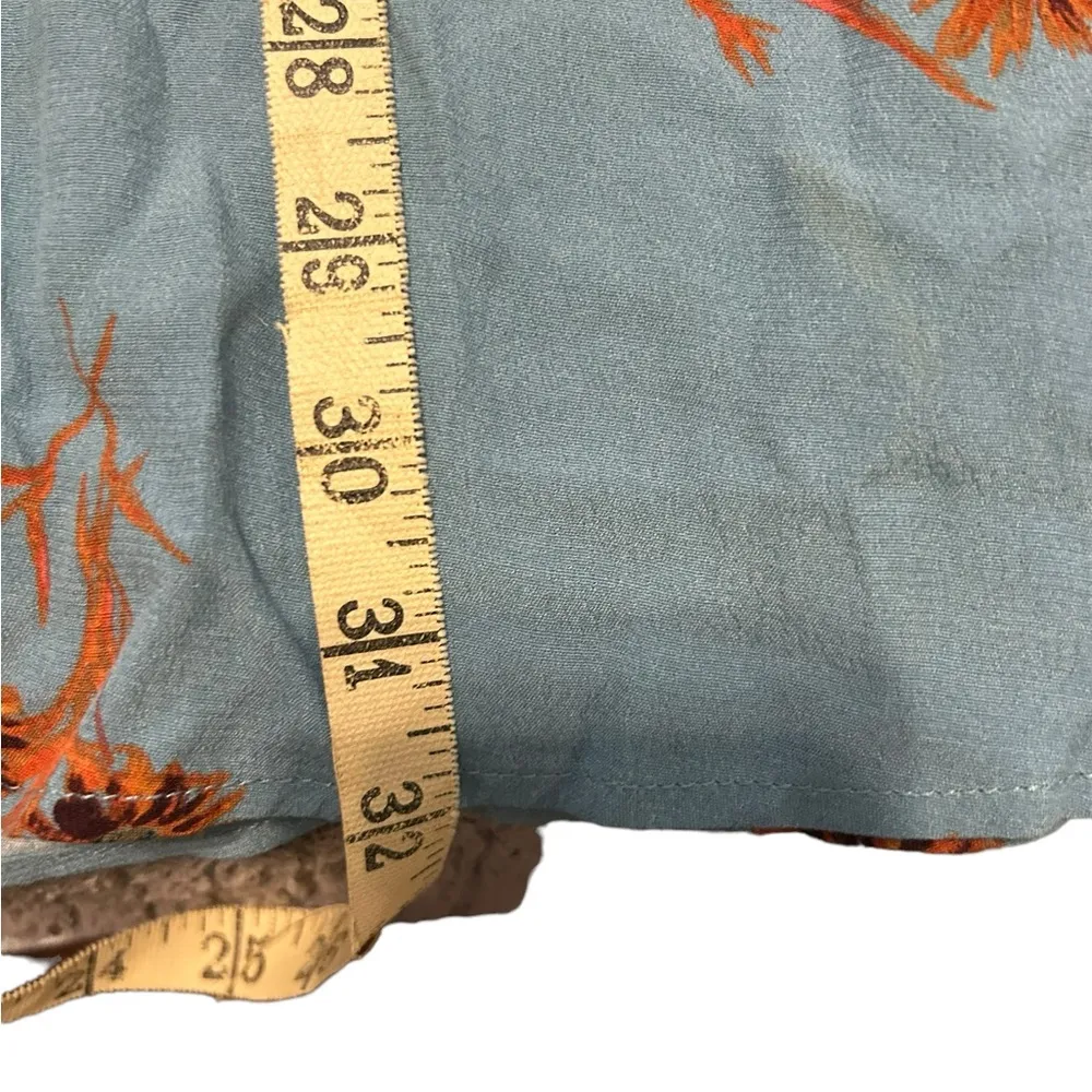 Urban Outfitters Mallory Floral Button Mini Dress Blue Orange size small - Image 6