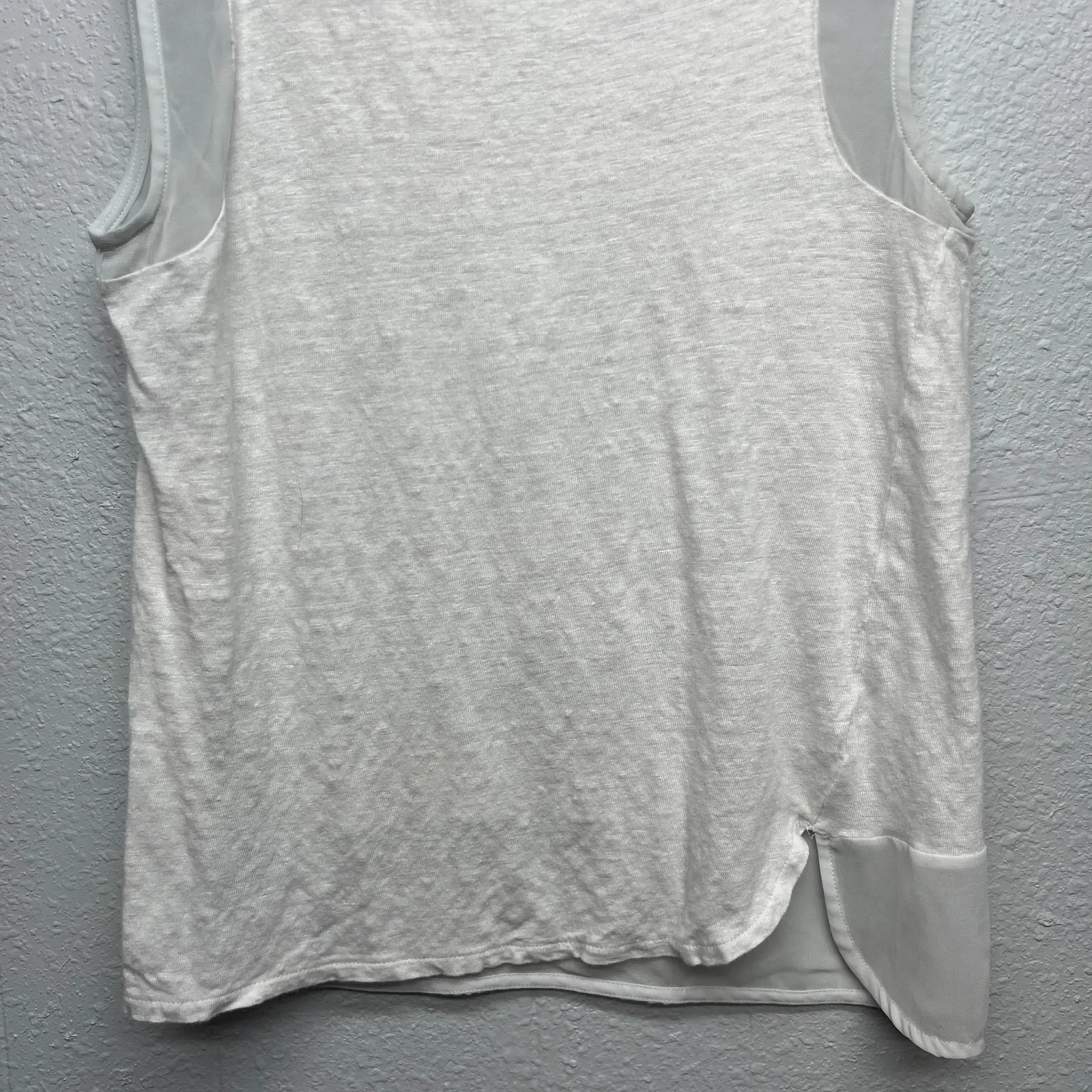 Ann Taylor Top Petite S Linen Quiet Luxury Lightweight Capsule Coastal Beachy - Image 7