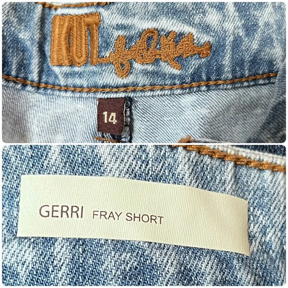 NWT  Gerri Fray Jean Short 3 Inch Inseam Size 14 Acid Wash - Image 7