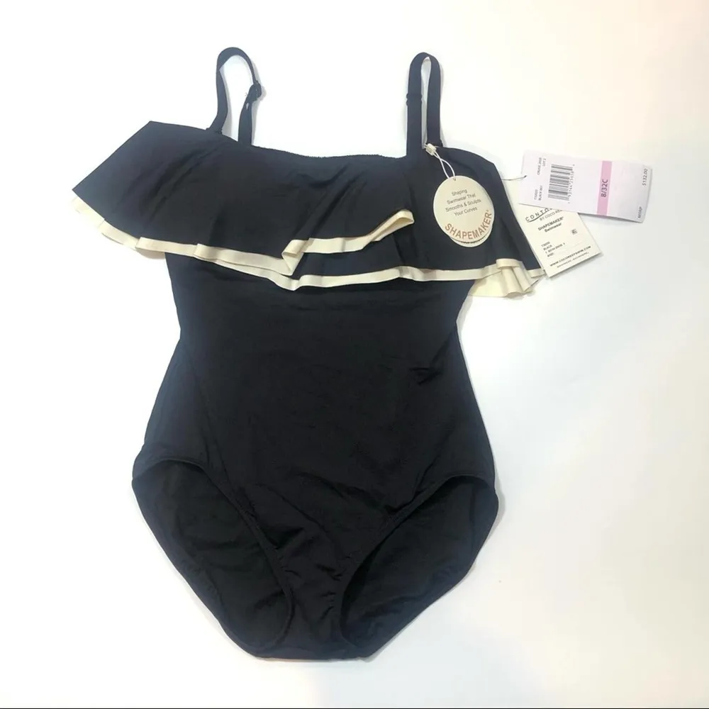 Contours Agate Ruffle Bandeau One Piece Swimsuit - Image 4