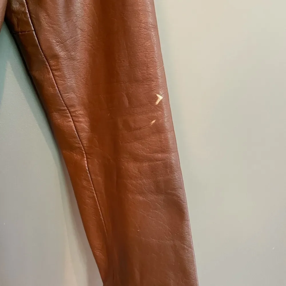 Vero Moda Button Leather‎ Jacket Brown Medium - Image 5