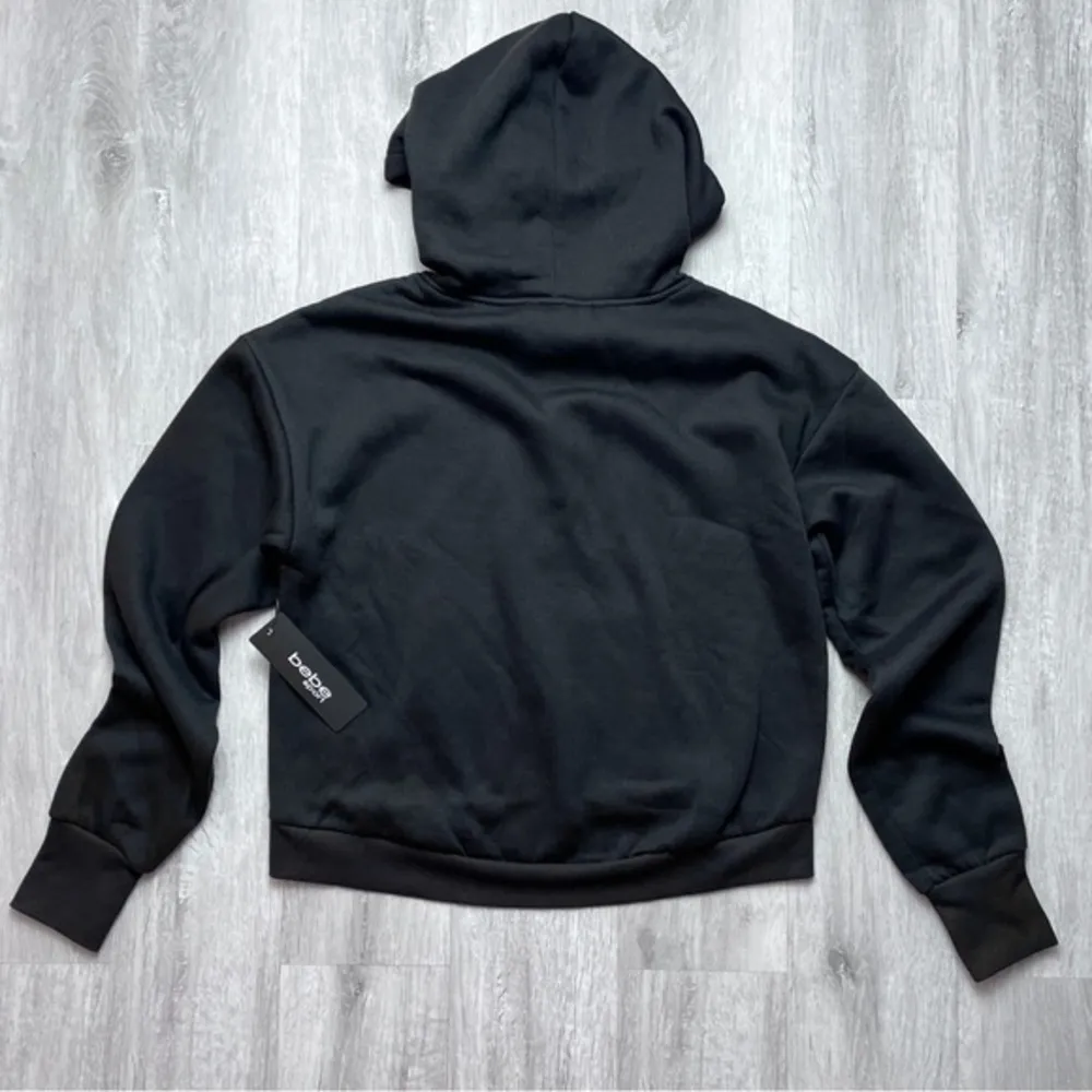 Bebe  Black Zipped Hoodie - Image 4