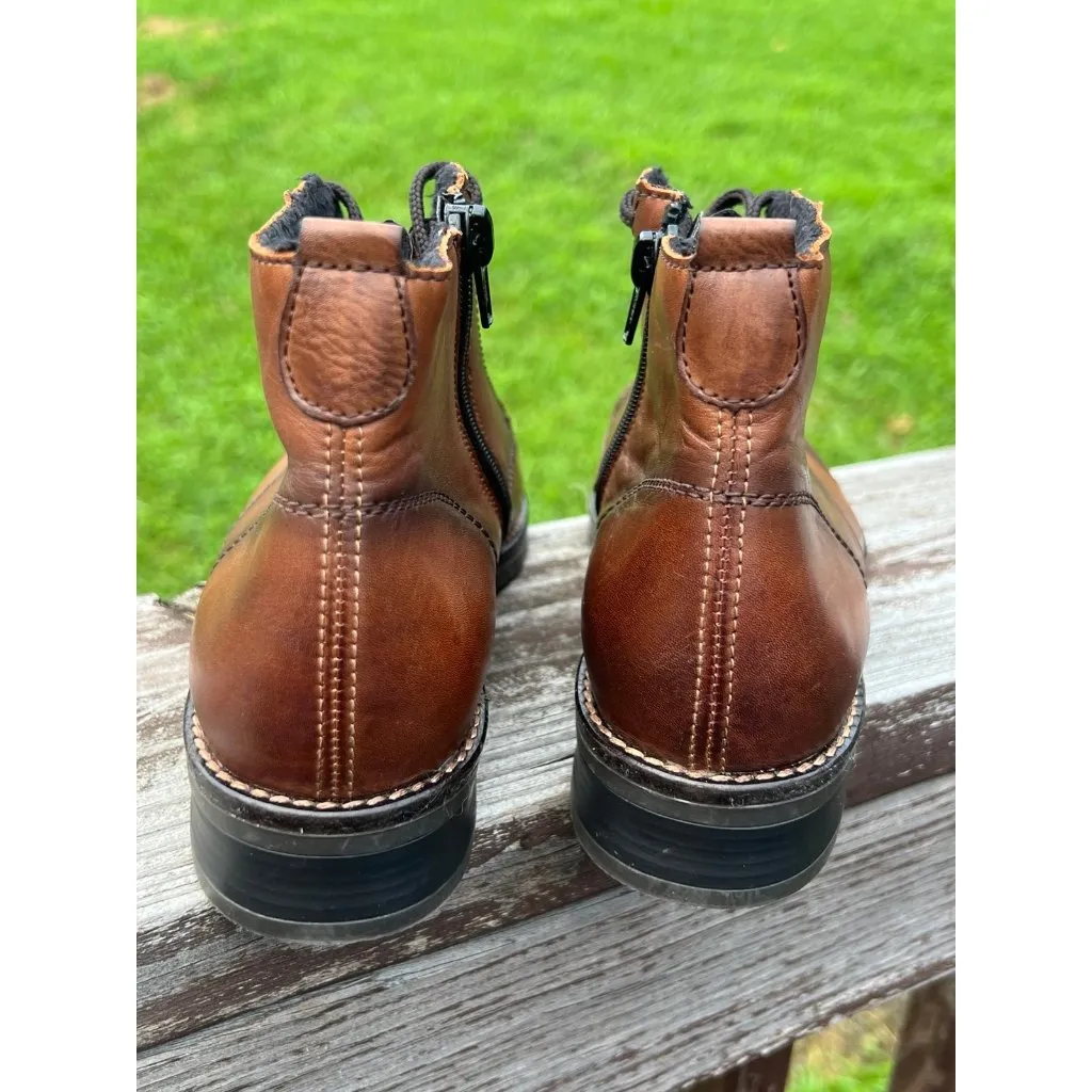 Remonte Women's Brown Leather Ankle Boots with Zip/Lace - Image 4