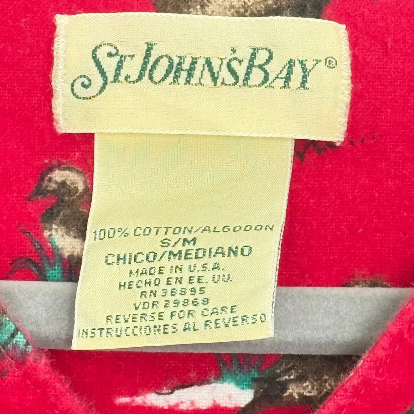 Vintage St. John's Bay Animal Print Night Pajama Gown Size S/M Sleepwear Lounge‎ - Image 5