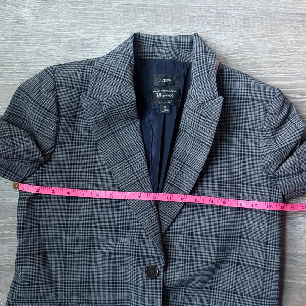 J Crew Sommerset blazer in grey plaid Italian wool 6 - Image 8