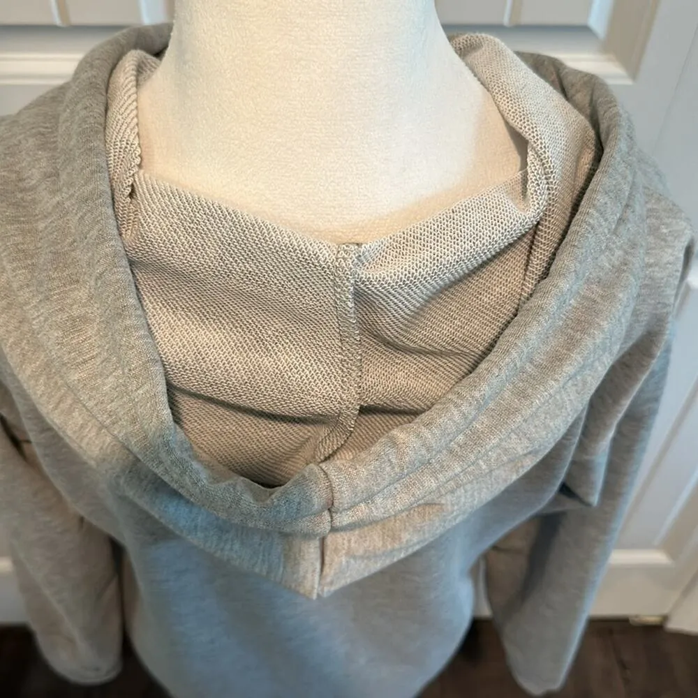 Leopard Print Lips Gray Medium Graphic Hooded Sweatshirt Dress NWOT - Image 10