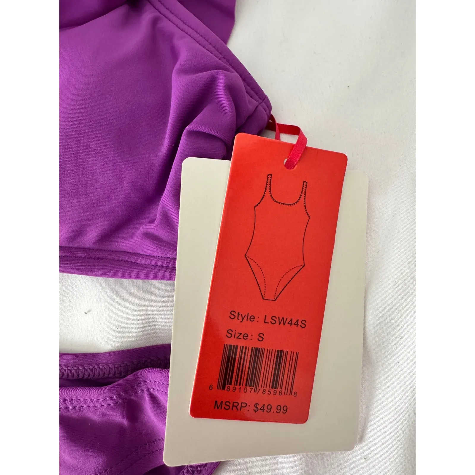 Emme Jordan Purple Ruffle Bikini Swimsuit Two Piece Set Womens Size‎ S - Image 5