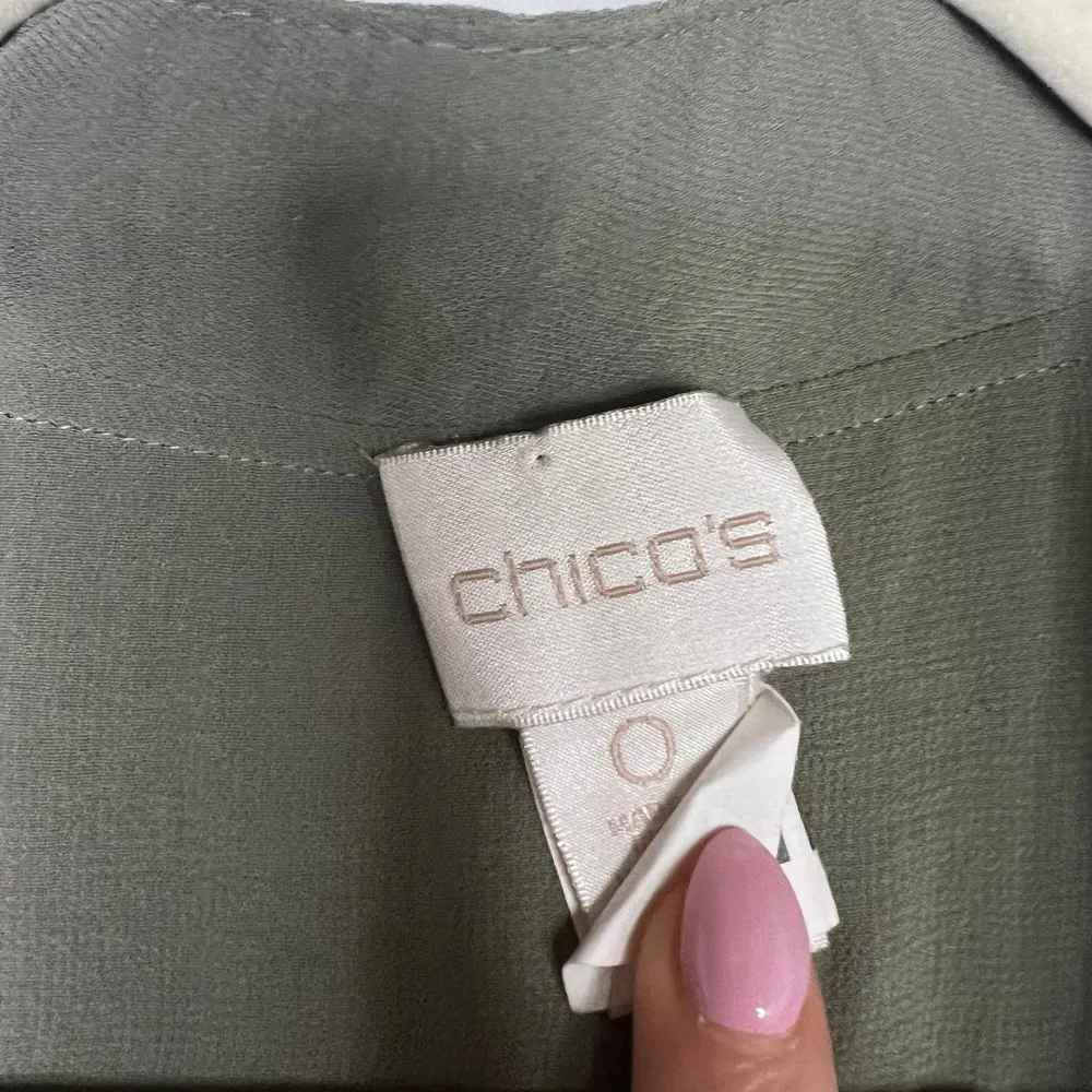 Chico's Flowy Loose Open Front Vest with Zip Pockets Size 0 Small - Image 5