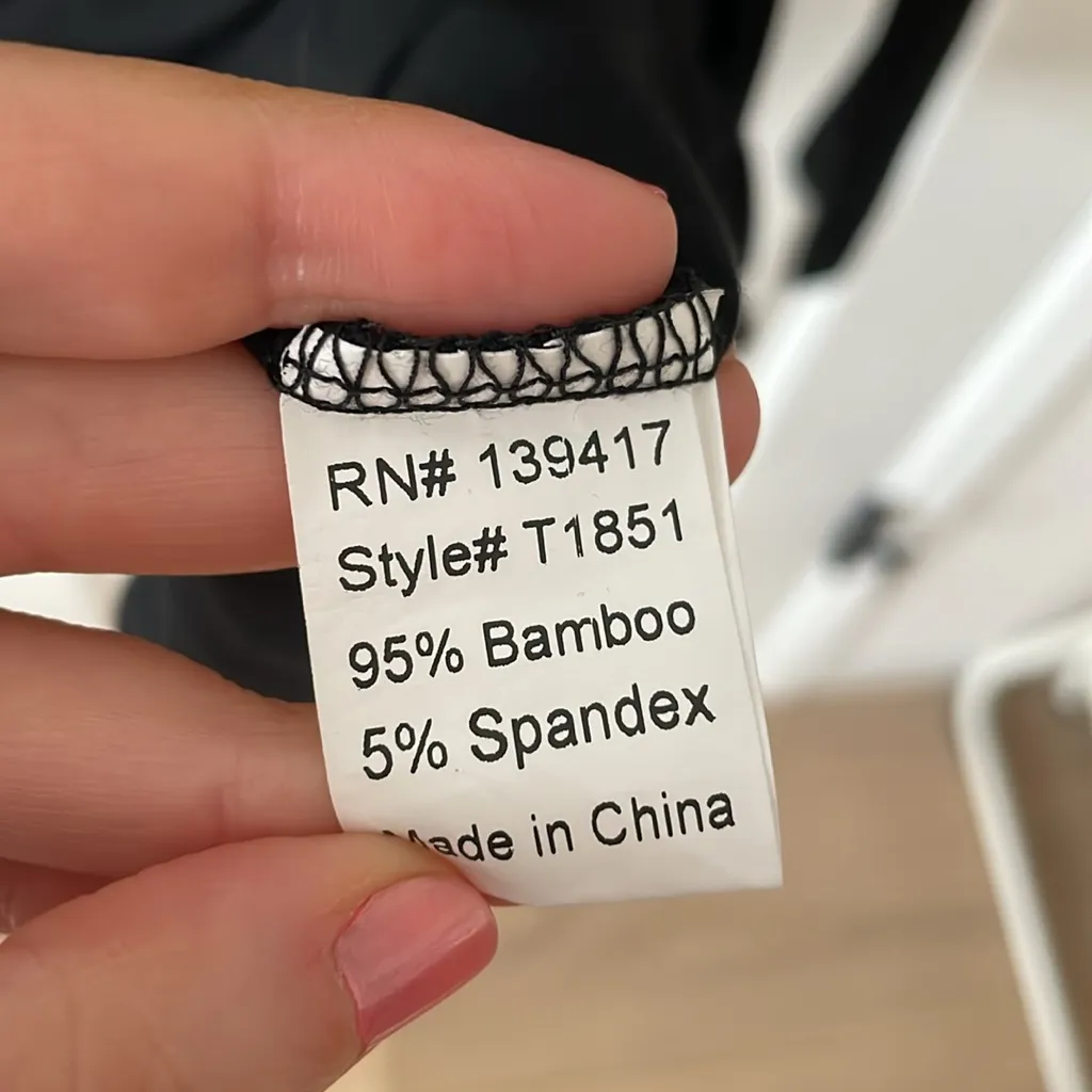 PIKO bamboo fabric long sleeve top Black - Image 5