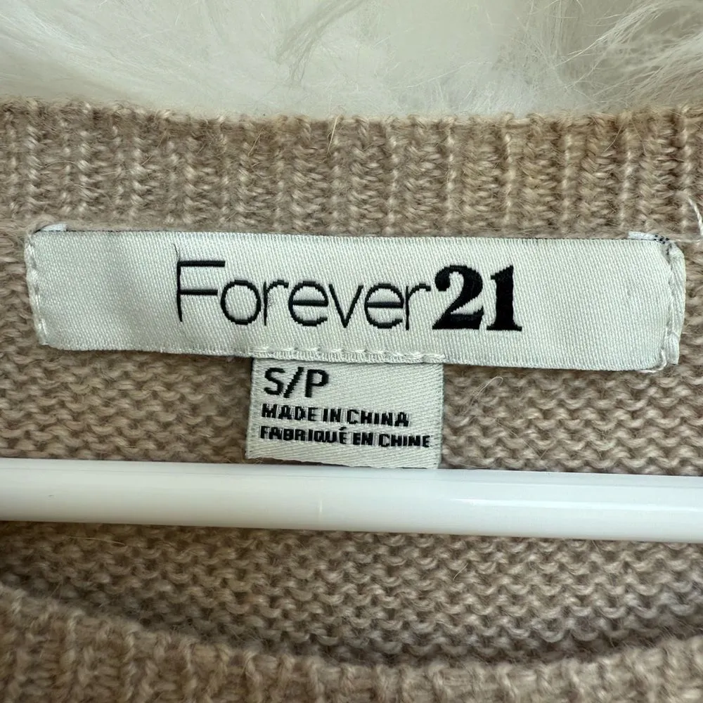 Vintage Y2K Forever 21 beige knit sweater top/dress - Image 6