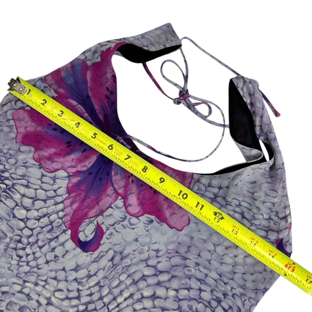 Vintage 90’s Y2K Tessuto Bold Floral Dress Purple Size XS - Image 7