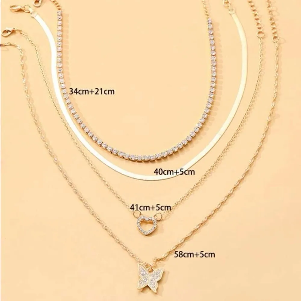 ✨ 5 piece gold tone necklaces - Image 4