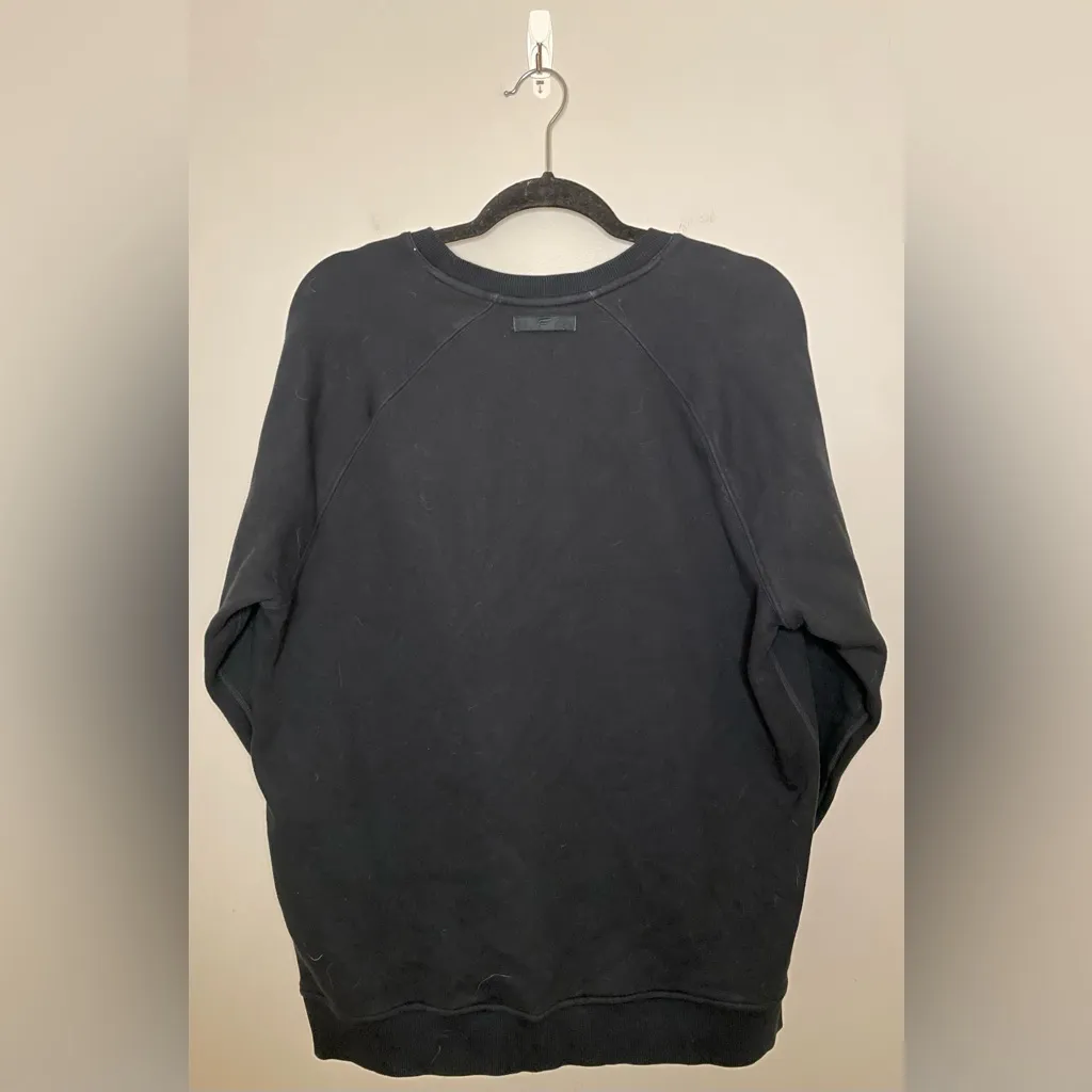 Fabletics Go-To Crewneck Sweatshirt, Black, Size L, EUC - Image 5