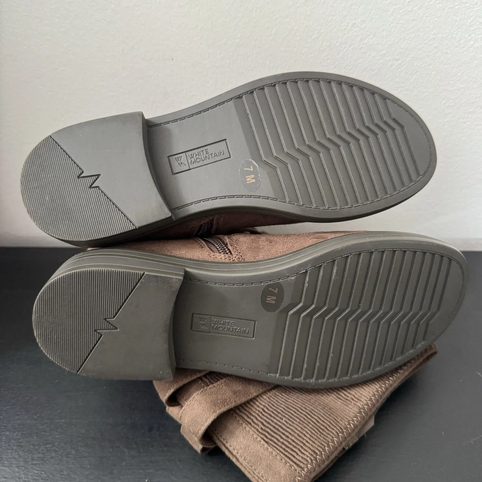 WHITE MOUNTAIN Women's Mazed Brown Knee High Boot Brown Riding Boot Size 7 - Image 11