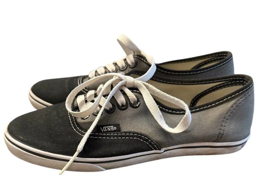 Vans Black & Gray Canvas Sneakers Women’s 6.5 / Men’s 5 - Image 3