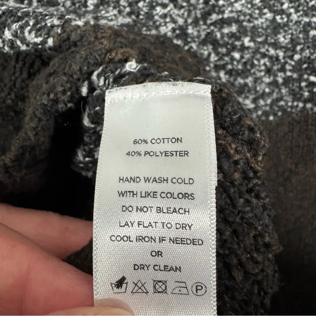 Lilla P Turtleneck Cowl Neck Chunky Knit Sweater Black Size M - Image 6