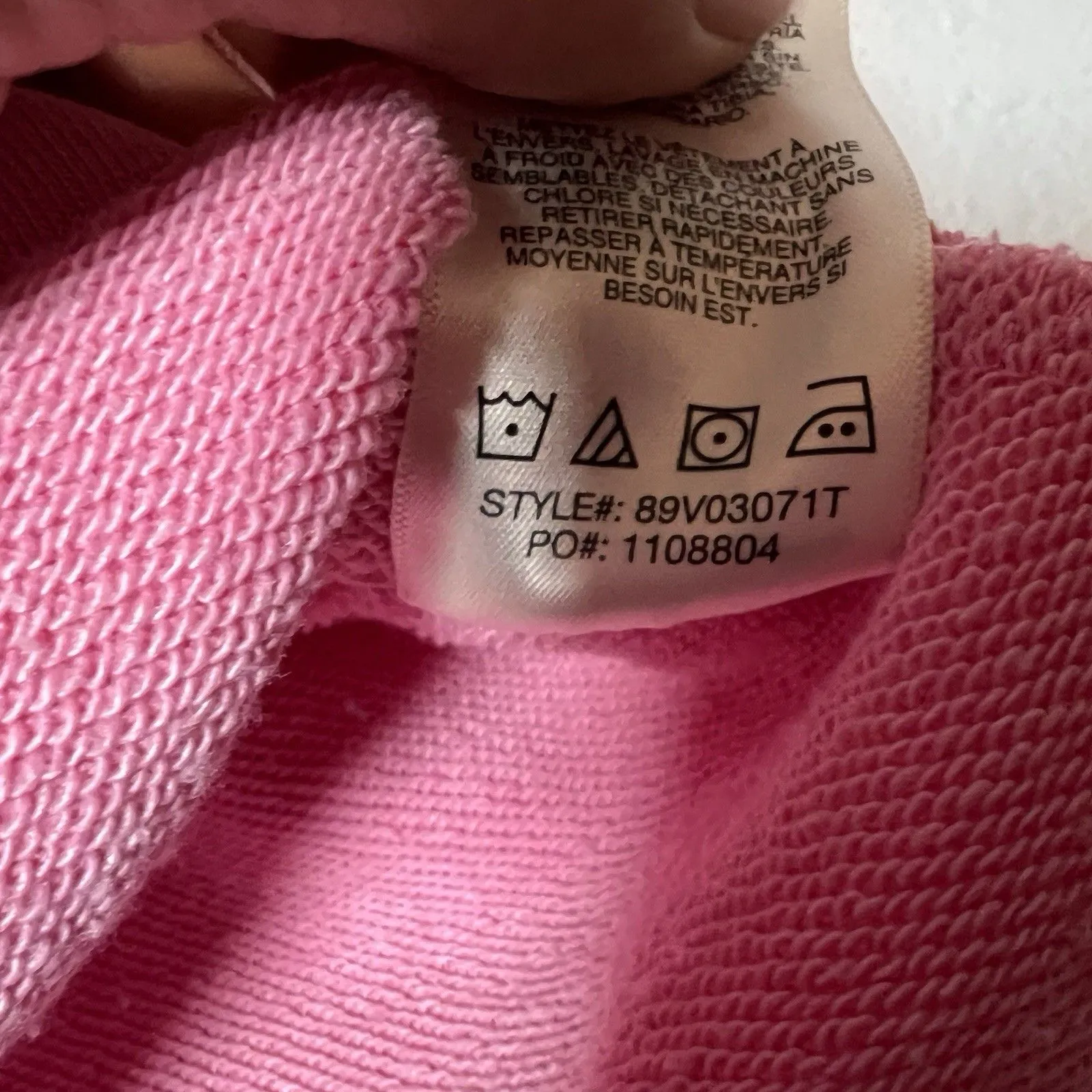 C&C California Sunwashed Sweatshirt Collared Pink V-Neck Size XL Women - Image 11