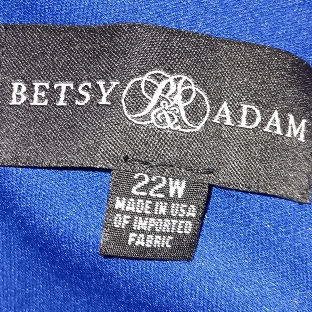 Betsy & Adam Miriam Long Jersey Draped Back Gown Size 22W NWOT Floor Length - Image 7