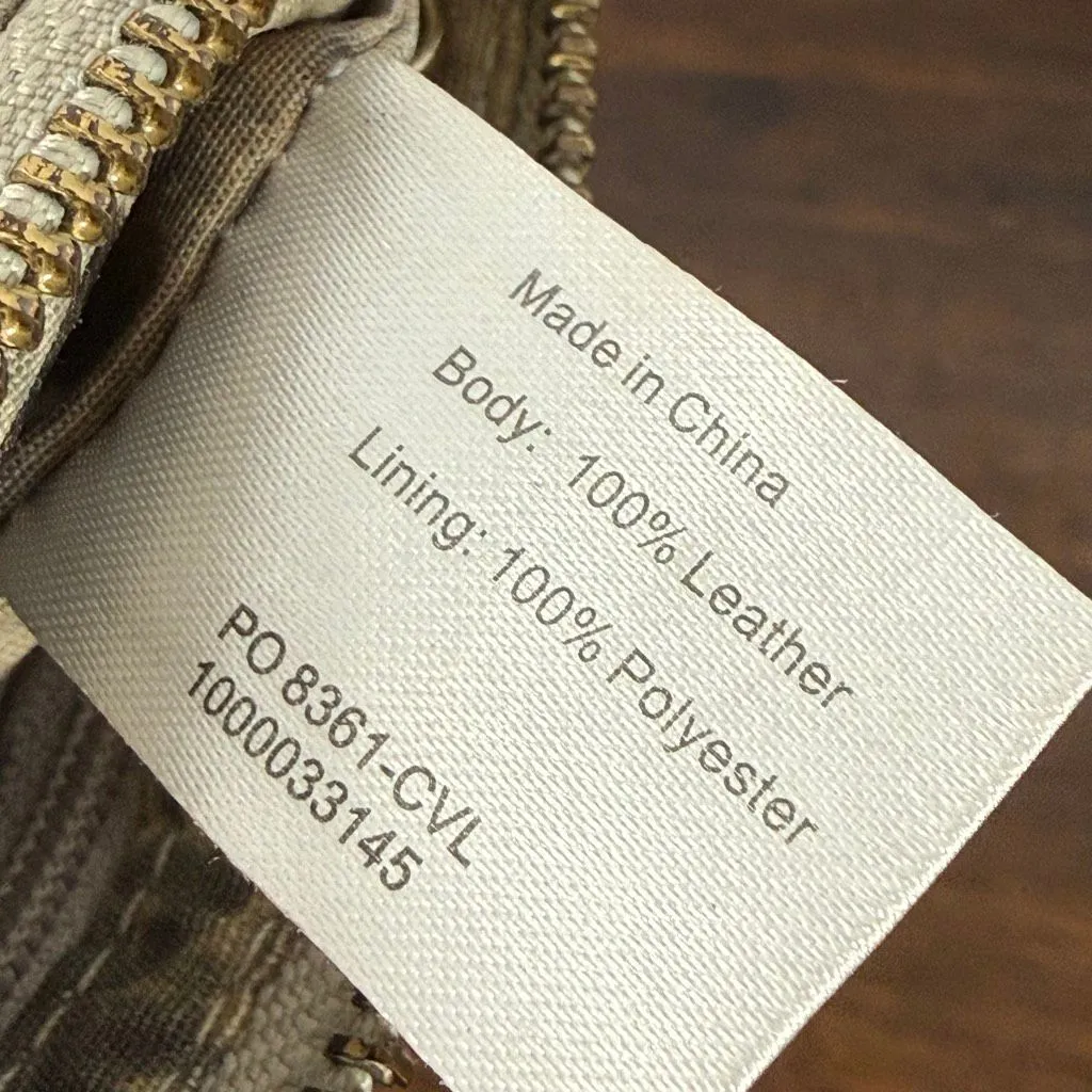 Elliott Lucca Women’s wristlet envelope wallet snakeskin print leather silver ch Black - Image 5