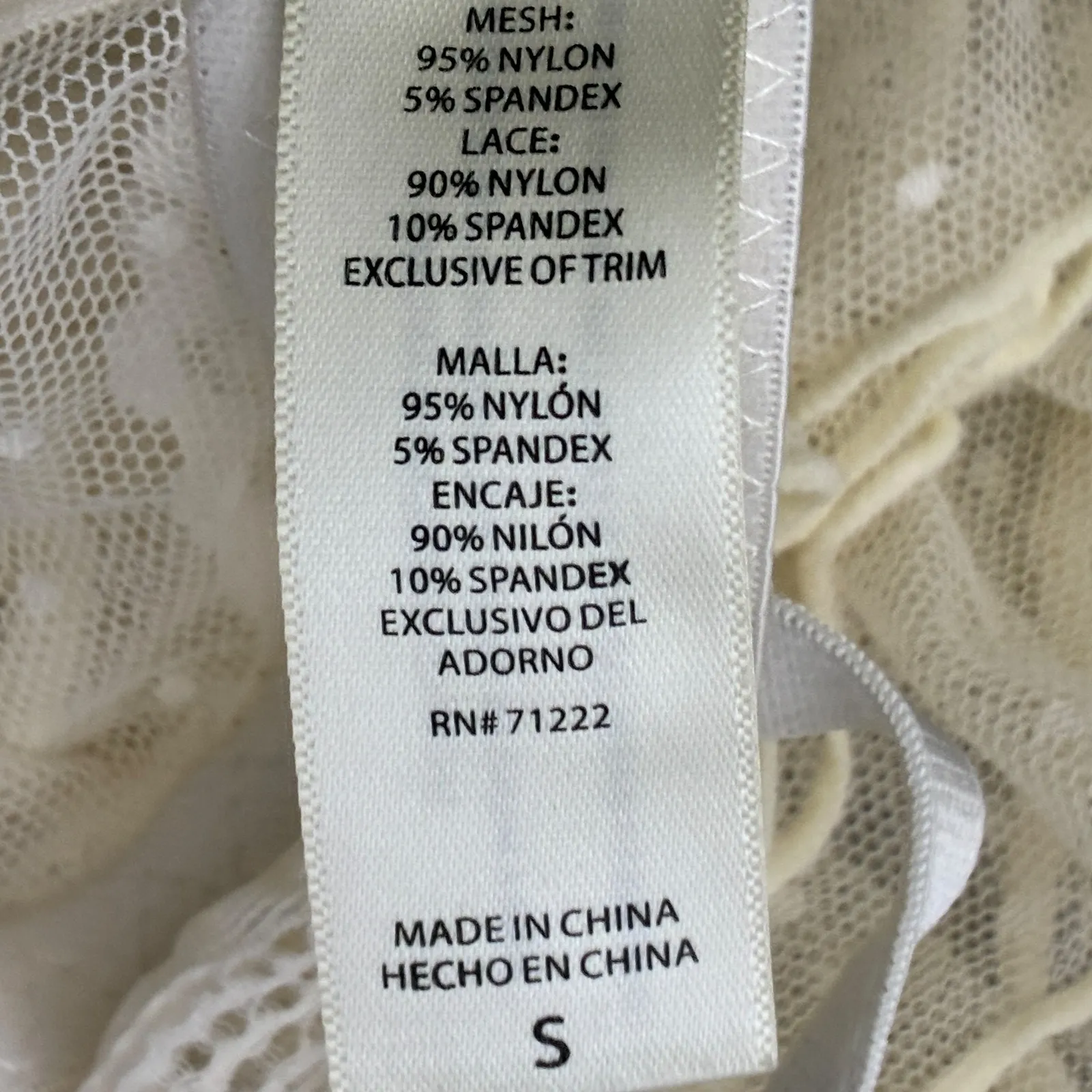 Jessica Simpson Babydoll Dress White Lace Polka Dot Lingerie Top S - Image 7