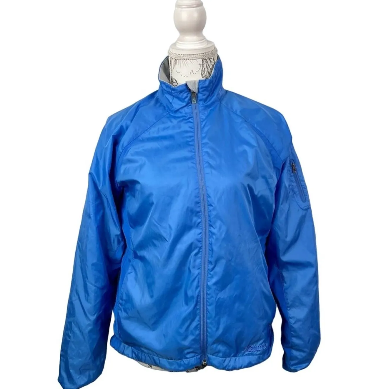 Marmot Women Lightweight Lined Packable‎ Blue Hiking Jacket Size M - Image 6