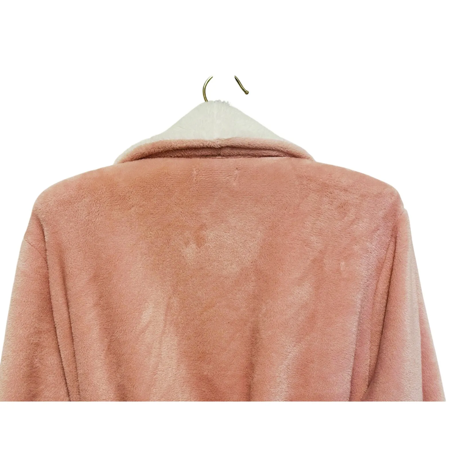 Charter Club Cozy Lounge Plush Faux Fur Robe House Coat M/L Pink Comfort Soft - Image 12