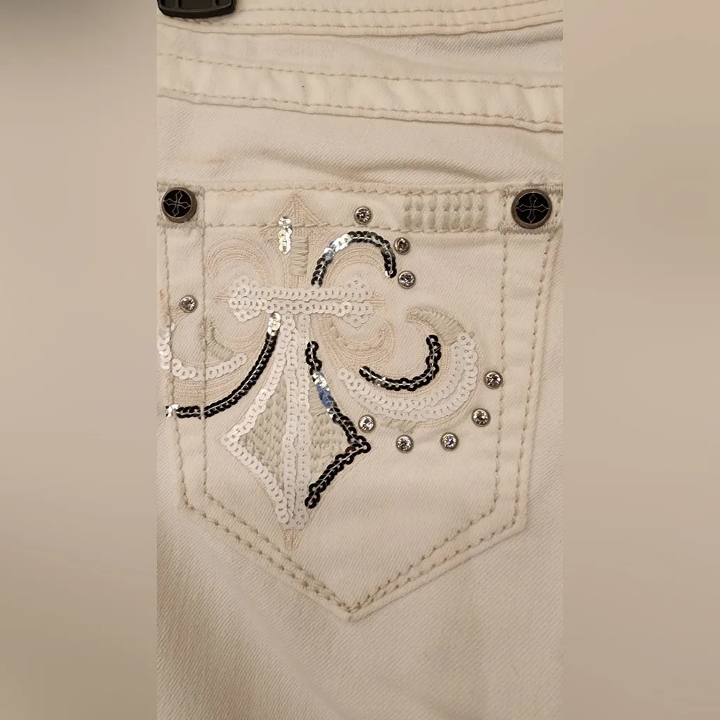 Affliction Black Premium Raquel Tara Skinny Women’s White Jeans Size 24 - Image 10